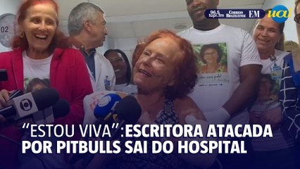 Escritora tem alta depois de ser atacada por pitbulls