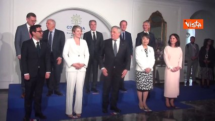 "Slava Ukra?ni", Tajani cita il motto ucraino durante foto con ministri G7. Presente anche Kuleba