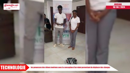 les prouesses des élèves ivoiriens avec la conception d'un robot permettant de déplacer des charges