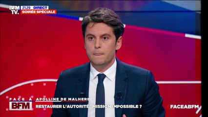 Gabriel Attal: "Je suis prêt à regarder comment atténuer, dans certains cas, l'excuse de minorité"