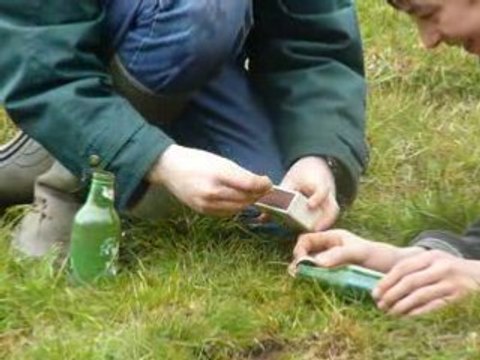 Execution d'une bouteille de biere