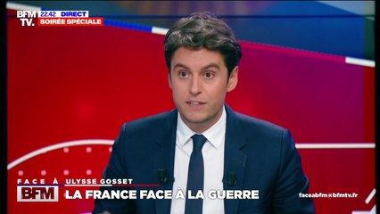 Gabriel Attal: "La victoire de la Russie sur l'Ukraine aurait un prix exorbitant pour les Français"
