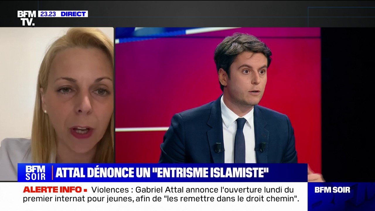 "Entrisme islamiste" à l'école: "Quand nous sommes en campagne électorale, Gabriel Attal parle comme le Rassemblement national", pour Edwige Diaz (RN)