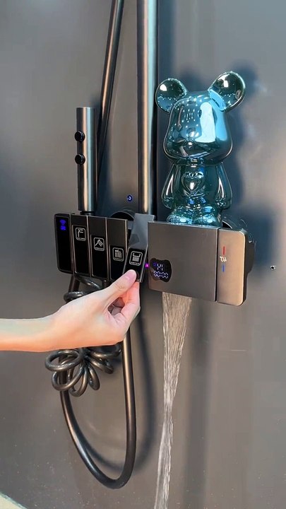 Indulge in a spa-like sanctuary with this luxurious shower system.