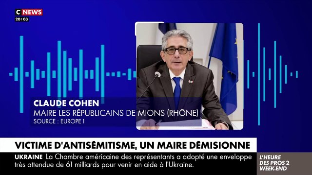 Claude Cohen, maire de Mions, en banlieue lyonnaise annonce qu’il va quitter ses fonctions, en raison des attaques antisémites et de la violence envers les élus dont il dit avoir été victime