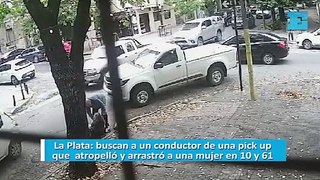 La Plata: buscan a un conductor de una pick up que atropelló y arrastró a una mujer en 10 y 61