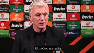 Moyes deems officiating 'very poor' after UEL exit