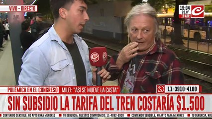 Pollo Sobrero: "Yo puedo viajar en tren solo siempre, no cambia nada que haya uno que critique"