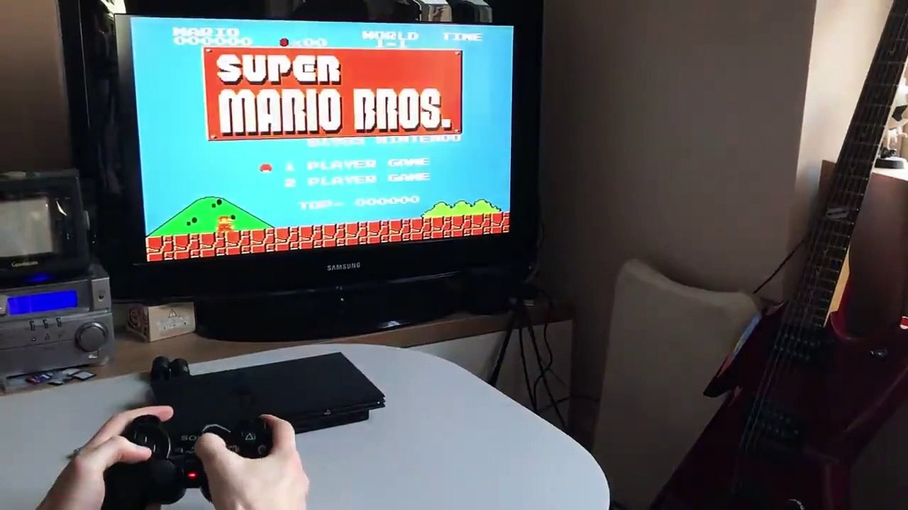 Jugando Mario en PlayStation 2
