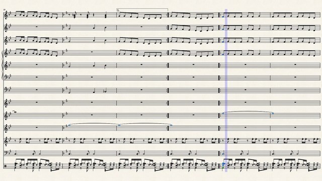 النوتة الموسيقية ,,,,مع الالات,,,لرائعة فريد الاطرش,,,انا وانت لوحدنا ,,,,,تدوين ماهر الغمرى