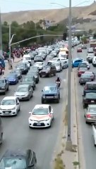 Fila para vacunación anti-covid en ‘El Trompo’ Tijuana