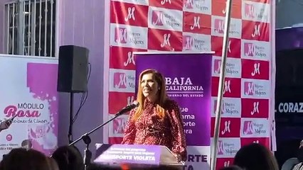 Marina del Pilar preside abanderamiento de "Transporte Violeta" en Tijuana