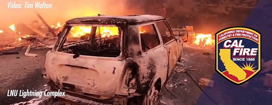 CAL FIRE apagando incendios forestales en diferentes zonas de California.