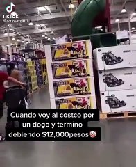 Hombre sube a una resbaladilla en Costco Tijuana y destruye todo a su paso