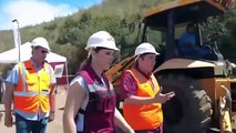 La gobernadora de Baja California asiste a las reparaciones del acueducto Río Colorado-Tijuana
