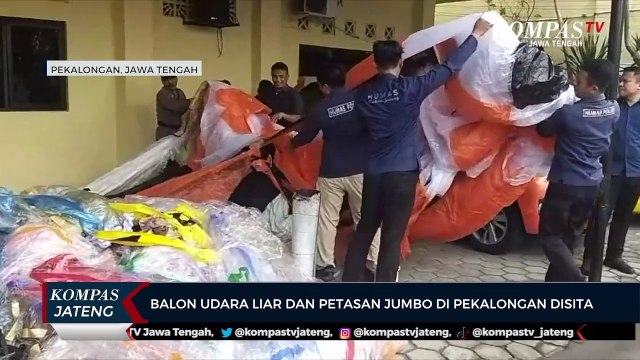 Balon Udara Liar dan Petasan Jumbo di Pekalongan Disita