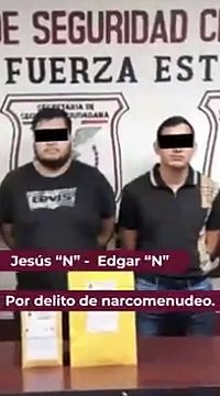 Fuerzas Estatales de Baja California detienen a sujetos involucrados con el narcomenudeo