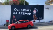Artista pinta mural sobre Debanhi Escobar en la colonia Libertad en Tijuana
