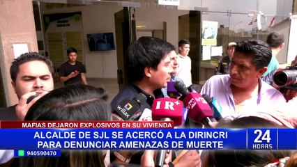 Alcalde de SLJ denuncia nuevas amenazas de muerte en su contra