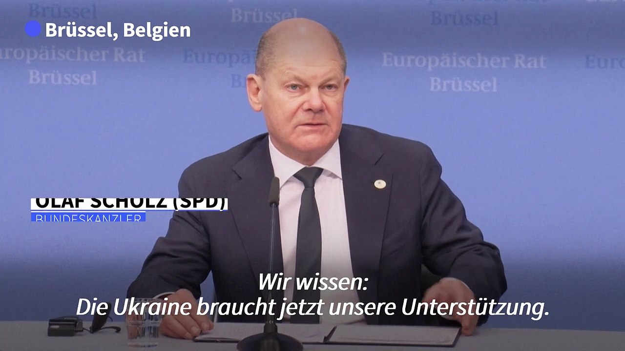 Scholz dringt bei EU-Gipfel auf 'ausreichend Waffen' für die Ukraine