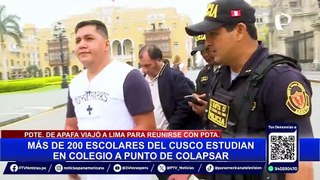 Padre de familia de colegio en pésimas condiciones de Cusco llega a Lima para pedir ayuda