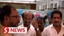 India megastar Rajinikanth casts his vote on election day