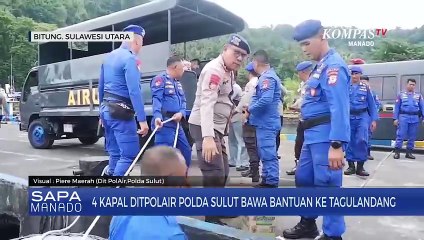 4 Kapal Ditpolair Polda Sulut Bawa Bantuan Ke Tagulandang