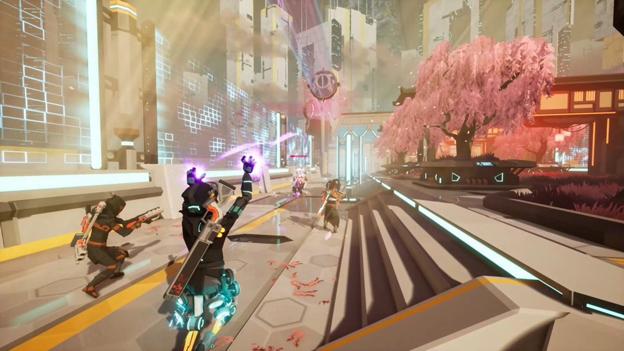 Neues futter für koop-shooter-fans: in arcrunner kämpft ihr euch zu dritt durch eine cyberpunk-stadt