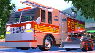 Firetruck Wheels go Round and Round + More Rhymes & Vehicle Videos for Kids