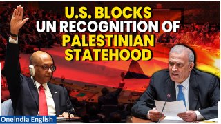 Israel-Hamas War: U.S. Vetoes Palestinian Statehood Recognition at United Nations | Oneindia News
