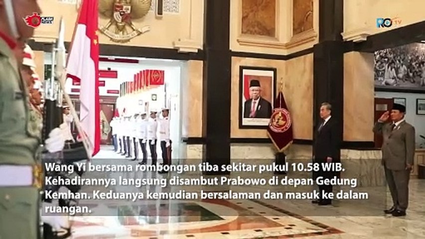 Prabowo Terima Menlu Tiongkok di Jakarta