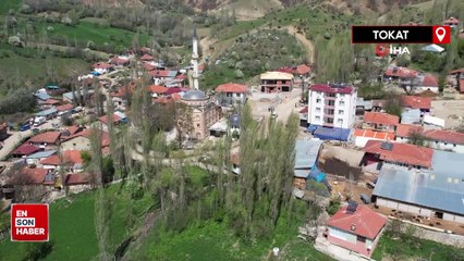 Tokat'ta kırılmanın olduğu fay hattı dron ile görüntülendi