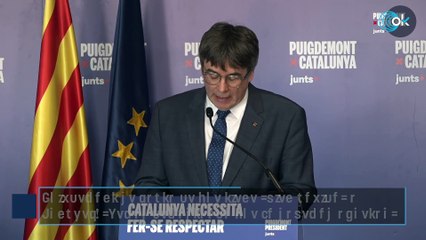 Puigdemont se jacta de que tiene "bien cogido" a Sánchez: "Hemos demostrado que lo sabemos apretar"