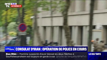 Un homme est actuellement retranché dans un bâtiment au niveau du consulat d'Iran à Paris - Il menace de se faire exploser (Europe 1)