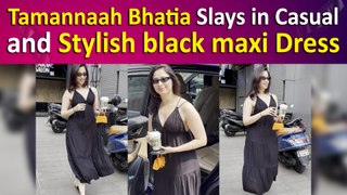 Tamannaah Bhatia combats Summer Heat in Black Maxi Dress