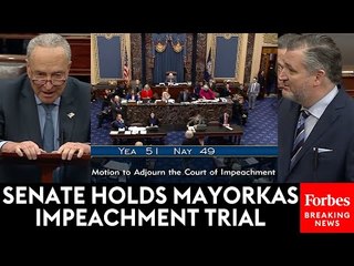 Descargar video: FULL TRIAL: Schumer Battles Republicans Over Impeachment Of DHS Secretary Alejandro Mayorkas