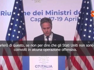 Attacco Israele all'Iran, Blinken: “Usa non coinvolti in nessuna offensiva”