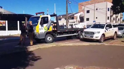 Caminhonete com registro de roubo é apreendida pela Polícia Militar em frente ao Hospital Universitário