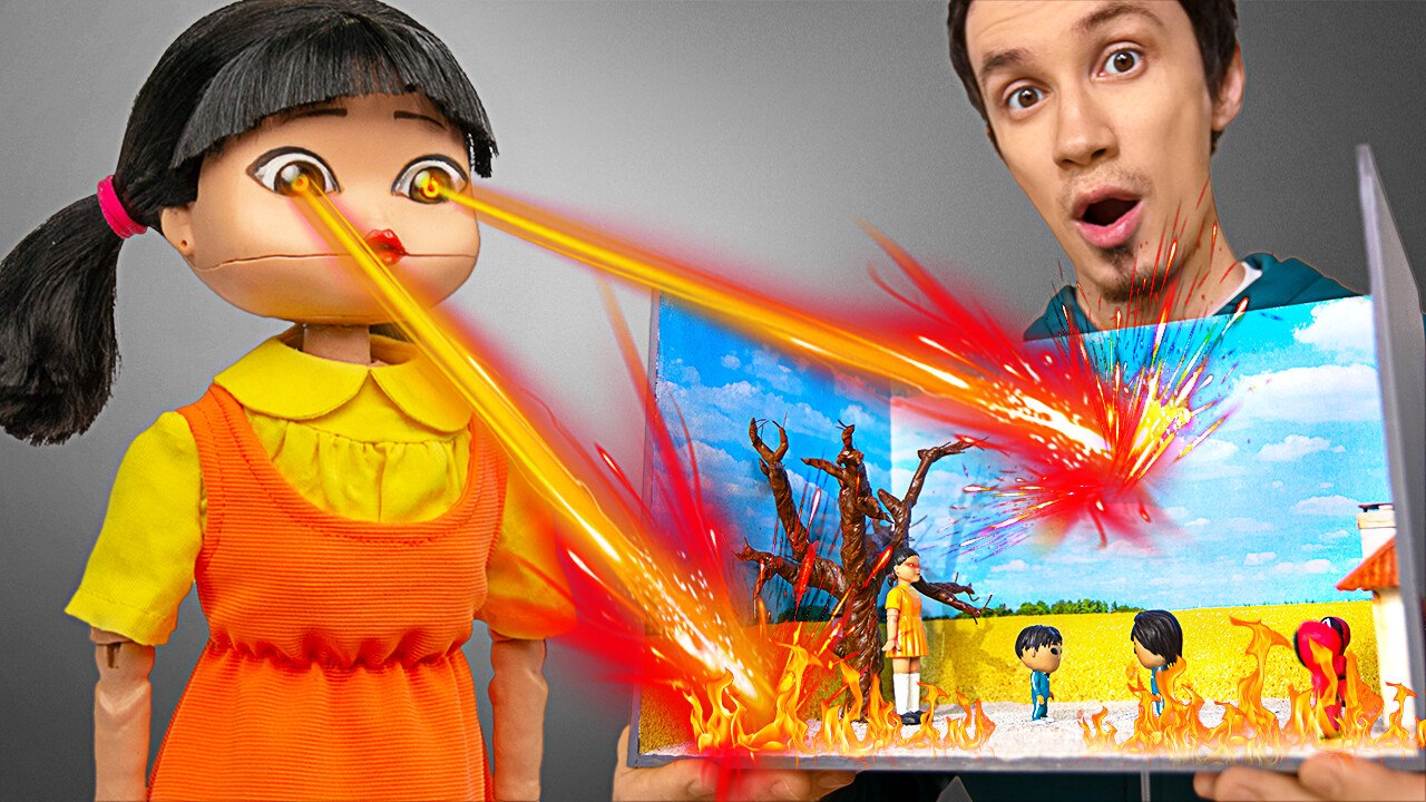 I Made My Own Squid Game With Terrifying Doll, Mysterious Guard, and Stunning Dioramas! 