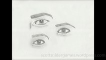 Human Eye Pencil Sketches Video #5 (04-19-2024)