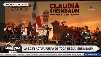 La SCJN actua fuera de toda regla al investigar a Zaldívar: Claudia Sheinbaum