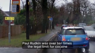 Cocaine fuelled driver crashes into a hedge at 80mph