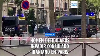 Detido homem que ameaçou fazer-se explodir frente ao consulado do Irão em Paris