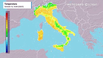 L'aria fredda continua ad affluire sull'Italia