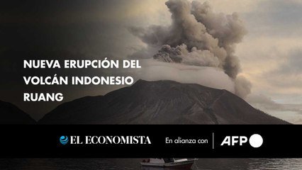 Nueva erupción del volcán indonesio Ruang