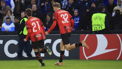 Porto v AC Milan, 2023/24 Youth League: Simmelhack's reaction
