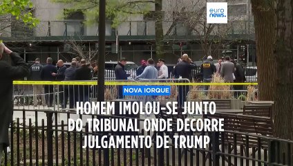 Homem imolou-se no exterior do tribunal onde Donald Trump está a ser julgado