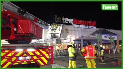 L'intermarché de Bouge victime d'un incendie