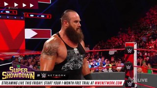 Braun Strowman vs. Bobby Lashley – Arm Wrestling Match Raw, June 3, 2019