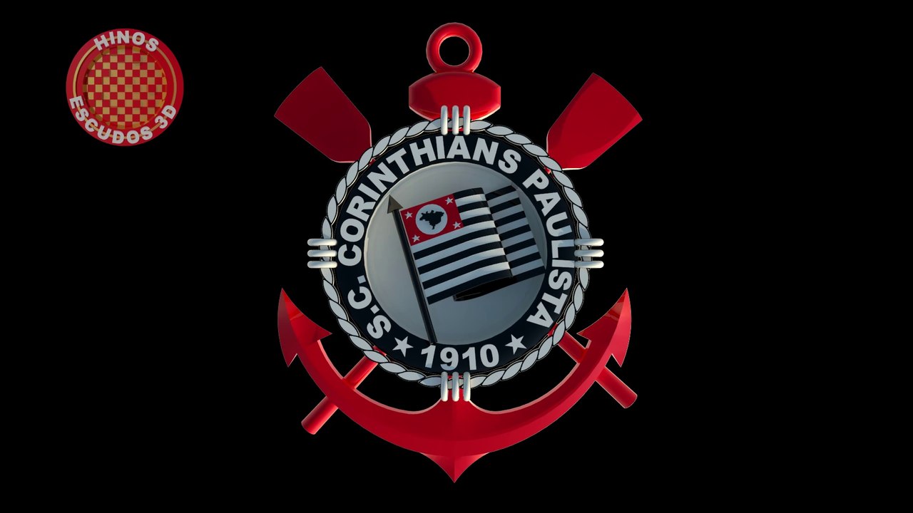 Hino do Corinthians e Escudo em 3D